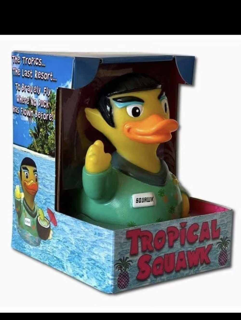 Celebriducks Dashboard Pond Bombshell Tropical Squawk Rubber Duck NEW